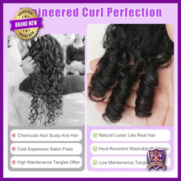 13x6 HD Lace Front Human Hair Wig 250% Density Curly Edges 24 Inch